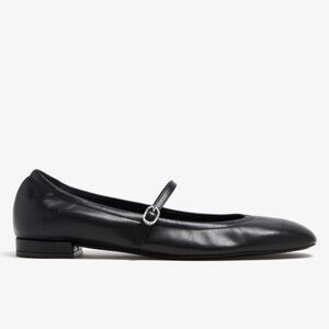 STUART WEITZMAN CLARA BALLET FLATS BLACK LEATHER BUCKLE BNWT MADE IN ITALY 39